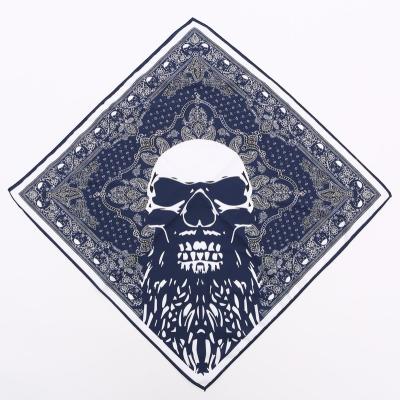 China Multifunctional Square Bandana Skull Scarf 100% Polyester Custom Design Head Scarf for sale