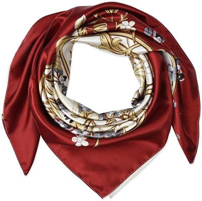 China Multifunctional Print Satin Square Custom Silk Like Head Scarf Bandana Luxury For Men Women Personalized Design Bandanas for sale