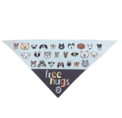 China Wholesale Custom Pet Grooming Triangle Neck Scarf Soft Printable Towel Bibs Pet Bandana for sale