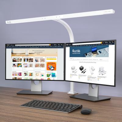 China Modern Ultra Wide Flexible Desk Lamp LED Work Light With Table Clip For Large PC Computer Monitor for sale