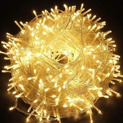 China String Light Quntis 83ft 1000 LED 8 Mode String Tree Decoration Lights Indoor Outdoor Waterproof Clear Wire Warm White Plug In Fairy Lights for sale