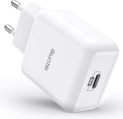 China Quntis 20W Mobile Phone EU Outlet Power Supply 3.0 USB C Android Universal Mobile Phone Fast Charger for sale