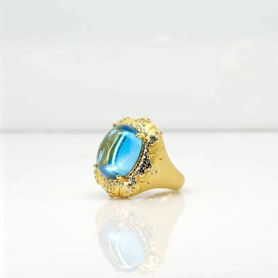 China FASHIONABLE Competitive Price Good Quality 925/18k Gold Women Ellipsoid Silver Ring / Zircon Rings Jewelry for sale