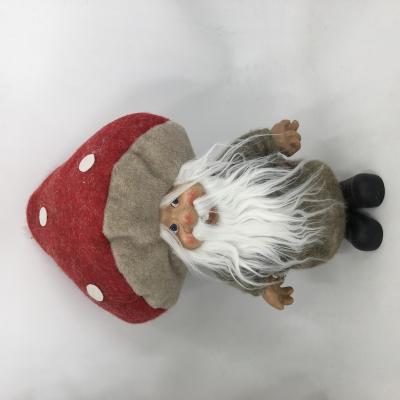 China China Made Cute Large Christmas Decoration Gnome With Mushroom Hat For Christmas Decoration for sale