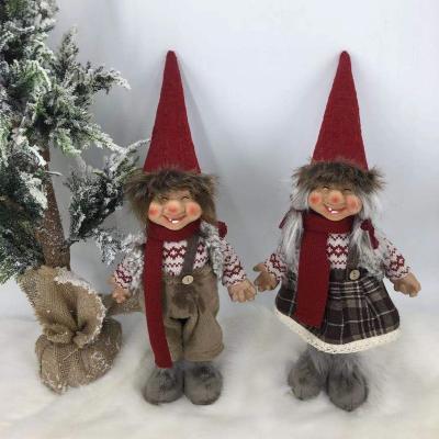 China Cute Hot Sale Christmas Gnome Plush Faceless Stuffed Brown Gnomes For Home Decoration for sale