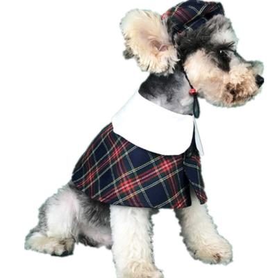 China Sustainable Fashionable Hoodies Dog Clothes Soft Plaid Coat Boy Pet Grid Clothes for sale