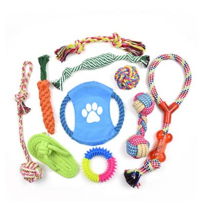 China Sustainable Custom Dog Cotton Rope Combination Sets Dog Chewing Pet Toys for sale