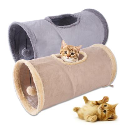 China 2021 Winter Viable Two Cat Folding Tunnel Tube For Main Warm Most Cats Kittens for sale