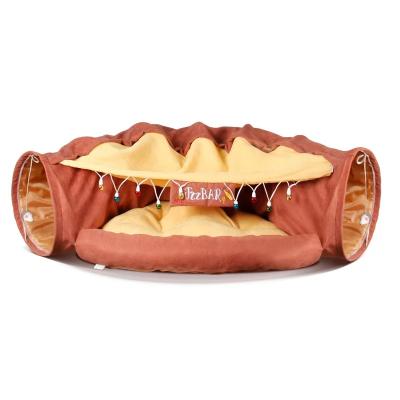 China Viable Hot Selling Cat Play Toy Tunnel Four Seasons Different Colors Folding Tunnel Finding Toy for sale