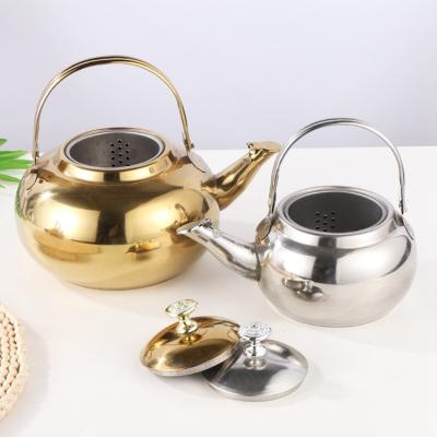 China Exquisite Factory Manufacture Kitchen Instrument Kettle Stainless Steel Viable Pot Boil Hot Water Teapot for sale