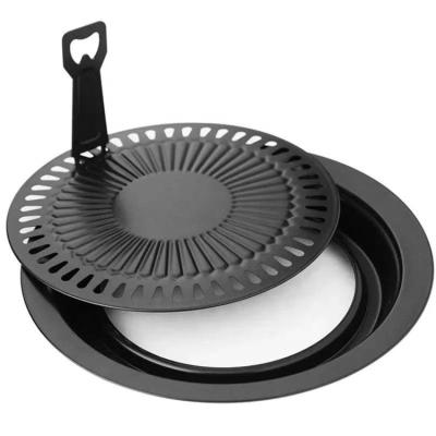 China Viable Wholesale Stainless Steel Korean Non-stick Round Dish Grill Baking Mold for sale