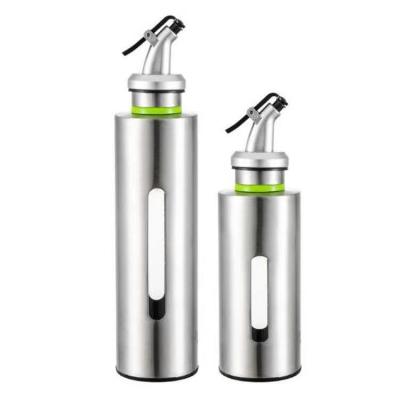 China Stainless Steel Olive Oil Vinegar And Sauce Dispenser Can Pouring Oil Bottle From 304 Stainless Steel for sale