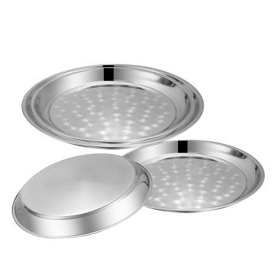 China Various CLASSIC Promotional Goods Using Round Snack Plate Stainless Steel Snack Plate for sale