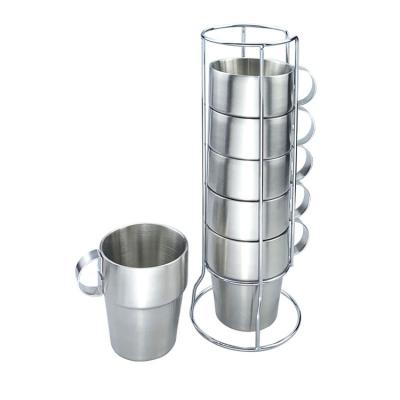 China Durable Stainless Steel Outdoor Double Mug Set Universal Mug Picnic Heat Insulation Coffee Mug for sale