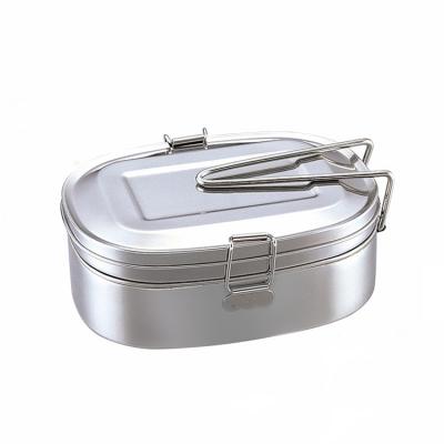 China Viable Custom Design School Lunch Box Square Stainless Steel Lunch Box Crisper for sale