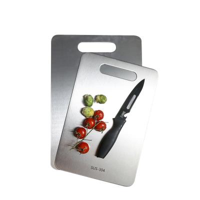 China Cooking Food Wholesale Customized Good Quality 304 Stainless Steel Cutting Board for sale