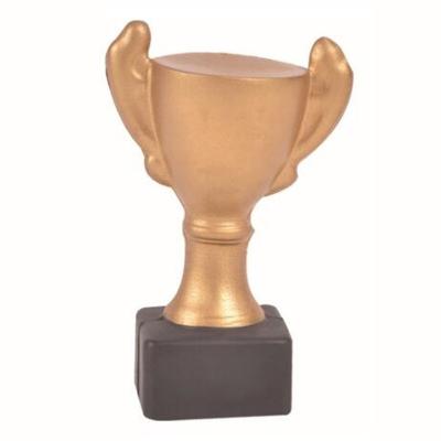 China Professional Anti-stress Squeezable Toy Gold Cup Stress PU Cup PU Foam Antistress Cup As Prize for sale