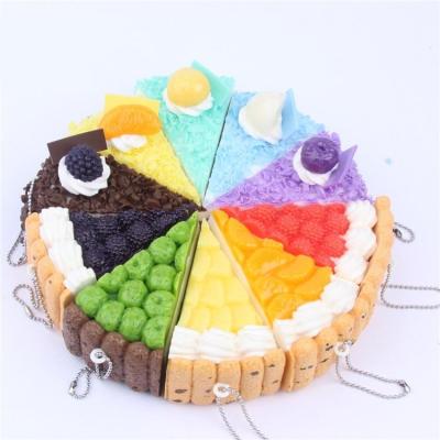 China Simulation soft cake lkawaii key chain ice cream toy simulation food kering ornaments for sale