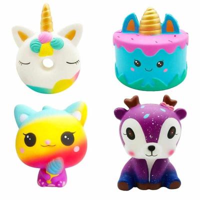 China Kawaii Squishy Elephant Cake Slow Rising Unicorn Donut Fruit 4 Pcs Fruit Squishies Squishies Package Squishies Pack Squishy Ball Galaxy for sale