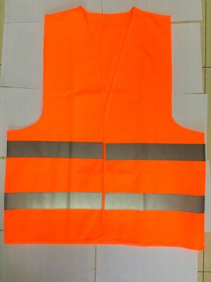 China 2H Grade Orange Hi Vis Vest M-XXXL 60g 80g 100g Reflective Safety Vest for sale