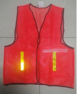 China Net Type Orange Mesh Safety Vest for sale