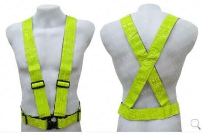 China Adjustable Reflective Waist Belt Fluorescent  Green Hi Vis Safety Belt for sale