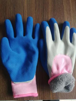 China winter use  double layer latex  coated  work gloves  safety work gloves for sale