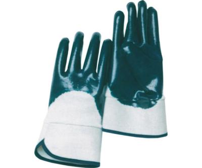 China Oil Proof Nitrile Coated Gloves 3/4 Half Coated Nitrile Safety Gloves for sale