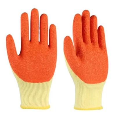 China 10 Gauge 5 String Poly Cotton Latex Coated Work Gloves For Agriculture for sale