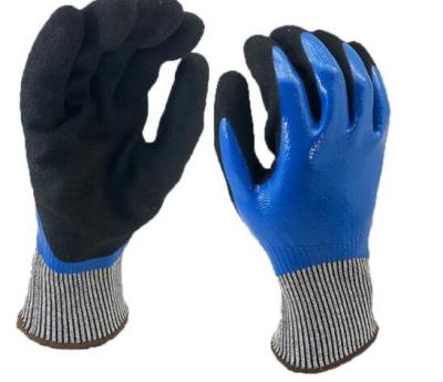 China HPPE  Cut Level 5 Gloves 15 Gauge 80g-95g Cut Resistant Nitrile Gloves for sale