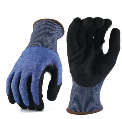 China En388 Cut Resistant Gloves Level 5 HPPE Steel Wire Puncture Proof Gloves for sale