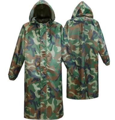 China OEM Mens Camo Raincoat With Hood 1pc Camouflage Raincoat Women'S for sale