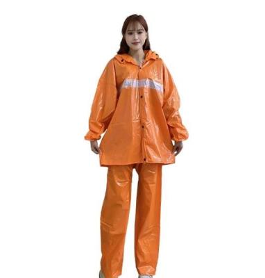 China 100% PVC Reflective Rain Suit Heat Welding Rain Coat Motorcycle Suit Waterproof for sale