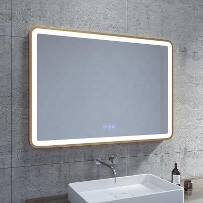 China Wholesale Durable Schlomann Frontier Smart Mirror Custom Illuminated Smart Bathroom Brown Vanity Led Mirror for sale