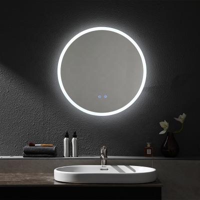 China Schlomann Modern Frameless Round Bathroom Smart Illuminated Backlit Led Mirror Illuminated Decorative Mirror Wall Bath Mirrors for sale