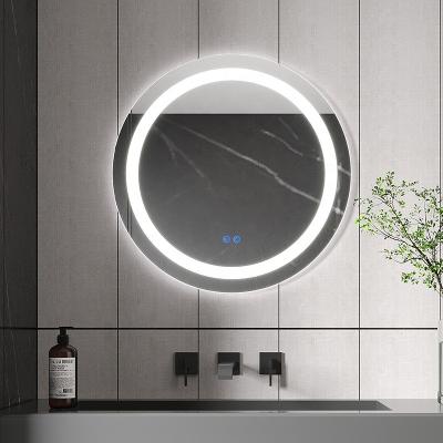 China Schlomann Lighted Bathroom Led Mirror Light Round Mirror Light Vanity Led Makeup Mirror With Free-Frame for sale