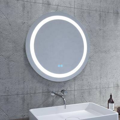 China Schlomann Lighted Bathroom Led Mirror Light Round Mirror Light Vanity Led Makeup Mirror With Aluminum Frame for sale