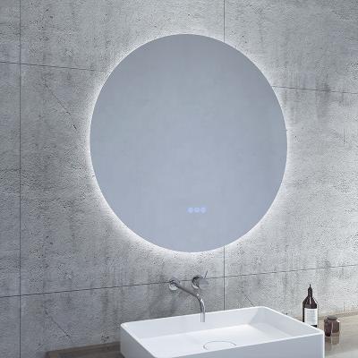 China Schlomann Profile Custom Modern Aluminum Frame Vanity Mirror Round Shape Illuminated Wall Mounted Mirror for sale