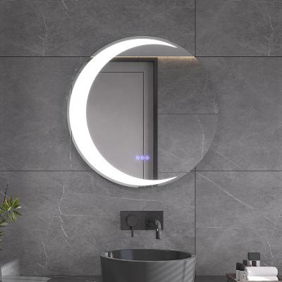 China Bright Modern Schlomann Round Decor Wall Mounted Hotel Bathroom Mirrors Decor Wall Bath Led Mirror With Frameless for sale