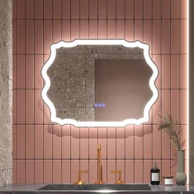 China Bright Schlomann Professional Popular Design Led Lighting Irregular Shape Custom Smart Bathroom Smart Mirror Diy for sale