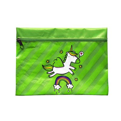 China Schools & 2020 office prices wholesale fabric zipper closure unicorn logo printed nylon pencil case good for sale