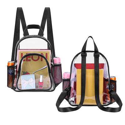 China Fashionable backpack PVC heavy duty waterproof sports travel backpack kids transparent plastic women kids school girls raincoat wholesale for sale