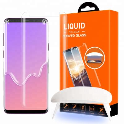 China Super strong cell phone glue! 3D Curved Case GLUE Phone Friendly FULL UV Liquid Tempered Glass Screen Protector For iPhone X for sale