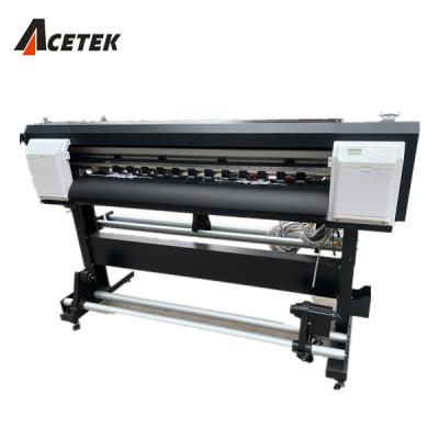 China Garment shops 1.3m digital uv inkjet vinyl sticker printers plotter with xp600 /dx5 print head for sale