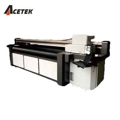 China Garment shops Acetek 1.8/2.5/3.2m UV hybrid printer with ricoh gen5/konica 1024i printhead for sale