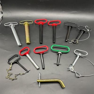 China Red Stainless/Carbon Steel Handle Hitch Pin Trailer Tow Hitch Lock Pin and Tow Behind Attachments R Clip for sale