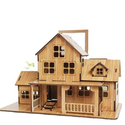 China China 3D Decoration Mini Doll House Miniature DIY Wooden Home Dollhouse With Furniture Wooden Bedroom Toys For Kids Birthday Gift for sale