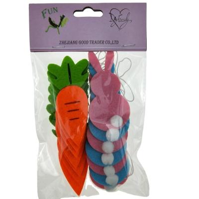 China Decoration felt carrots and pink bunnies coming for Easter holiday decoration for sale