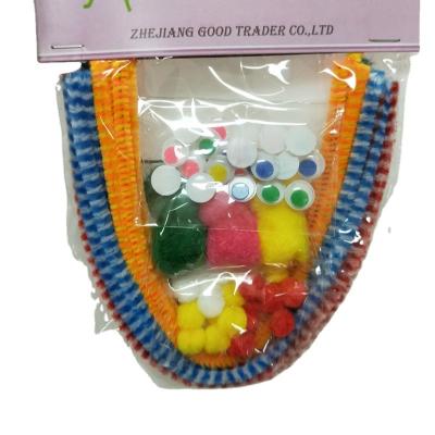 China DIY kids hand craft from Europe make your own crafts with pipe remover pom poms googye eyes and sequins for sale