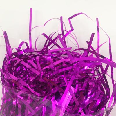 China Deco Shiny Iridescent Film PP Hamper Shreds Foils Jagged Crease Confetti For DIY Gift Wrapping Basket Filler for sale